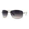 Mens Metal Rim Rectangle Sport Pilots Sunglasses