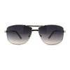 Mens Metal Rim Rectangle Sport Pilots Sunglasses