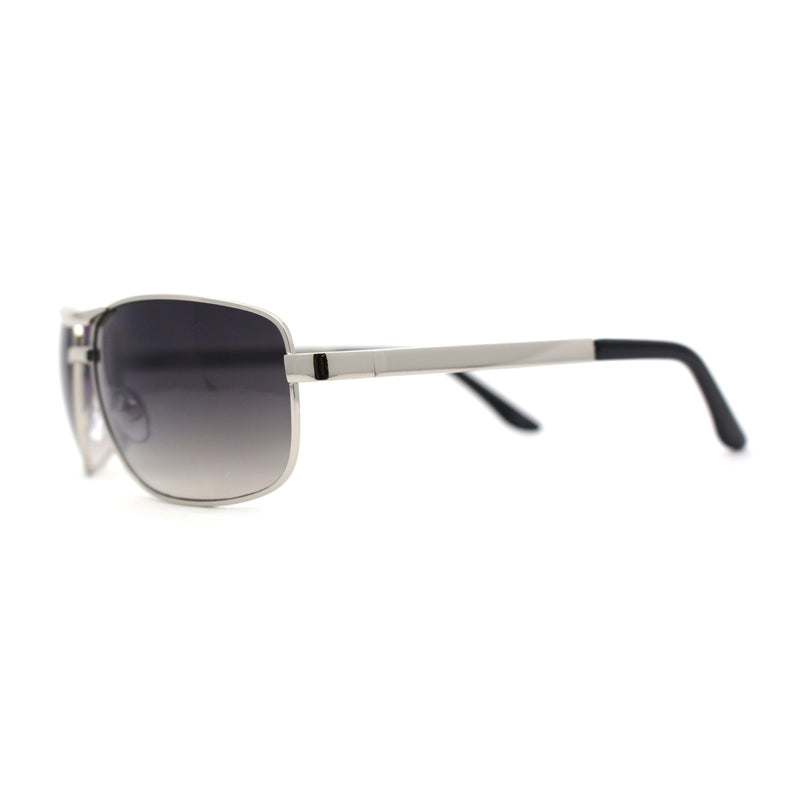 Mens Metal Rim Rectangle Sport Pilots Sunglasses