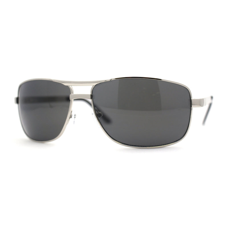 Mens Metal Rim Rectangle Sport Pilots Sunglasses