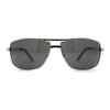 Mens Metal Rim Rectangle Sport Pilots Sunglasses