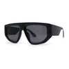 Womens Minimal Flat Top Thick Plastic Racer Sunglasses