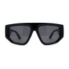 Womens Minimal Flat Top Thick Plastic Racer Sunglasses
