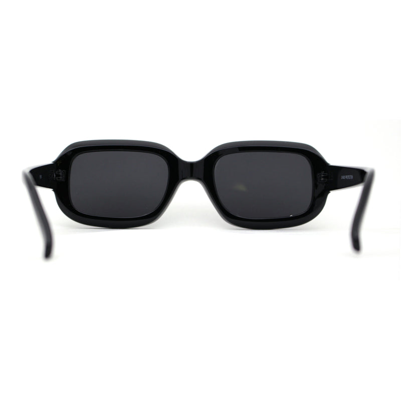 Womens Classic Mod Rectangle Minimal Plastic Sunglasses