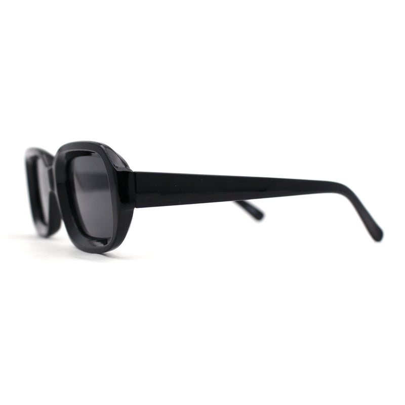 Womens Classic Mod Rectangle Minimal Plastic Sunglasses