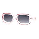 Womens Classic Mod Rectangle Minimal Plastic Sunglasses