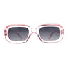 Womens Classic Mod Rectangle Minimal Plastic Sunglasses