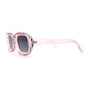 Womens Classic Mod Rectangle Minimal Plastic Sunglasses