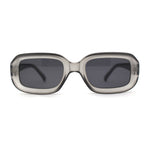 Womens Classic Mod Rectangle Minimal Plastic Sunglasses