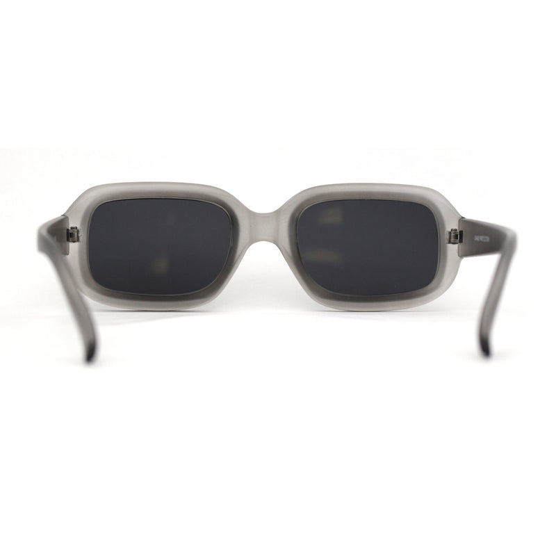 Womens Classic Mod Rectangle Minimal Plastic Sunglasses