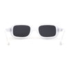 Womens Classic Mod Rectangle Minimal Plastic Sunglasses