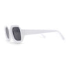 Womens Classic Mod Rectangle Minimal Plastic Sunglasses