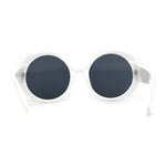 Womens Minimal Wizard Round Circle Lens Mod Plastic Sunglasses