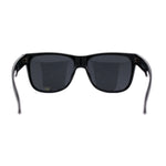 Kush Mens Classic Sport Horn Rim Plastic All Black Sunglasses