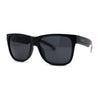 Kush Mens Classic Sport Horn Rim Plastic All Black Sunglasses