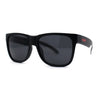 Kush Mens Classic Sport Horn Rim Plastic All Black Sunglasses