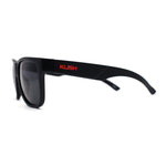 Kush Mens Classic Sport Horn Rim Plastic All Black Sunglasses