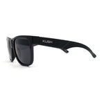 Kush Mens Classic Sport Horn Rim Plastic All Black Sunglasses