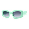 Womens Mod Geometric Thick Plastic Rectangla Sunglasses