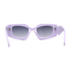 Womens Mod Geometric Thick Plastic Rectangla Sunglasses