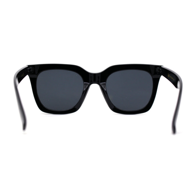 Womens Studious Hipster Thick Horn Rim Sunglasses