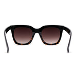 Womens Studious Hipster Thick Horn Rim Sunglasses