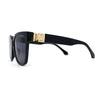 Womens Metal Jewel Hinge Horn Rim Rectangle Designer Sunglasses