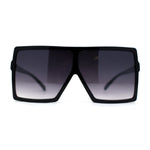 Flat Top Mobster Square Rectangle Oversize Plastic Sunglasses