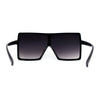 Flat Top Mobster Square Rectangle Oversize Plastic Sunglasses