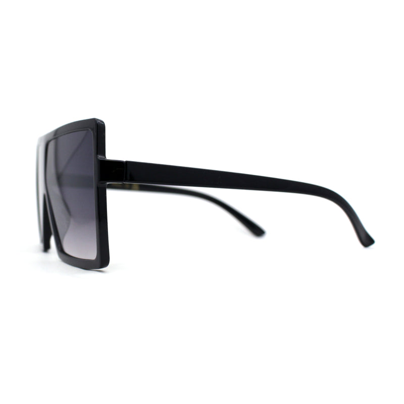 Flat Top Mobster Square Rectangle Oversize Plastic Sunglasses