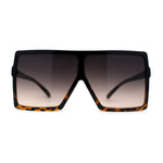 Flat Top Mobster Square Rectangle Oversize Plastic Sunglasses