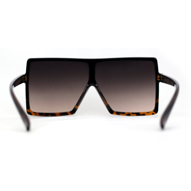 Flat Top Mobster Square Rectangle Oversize Plastic Sunglasses