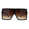Flat Top Mobster Square Rectangle Oversize Plastic Sunglasses