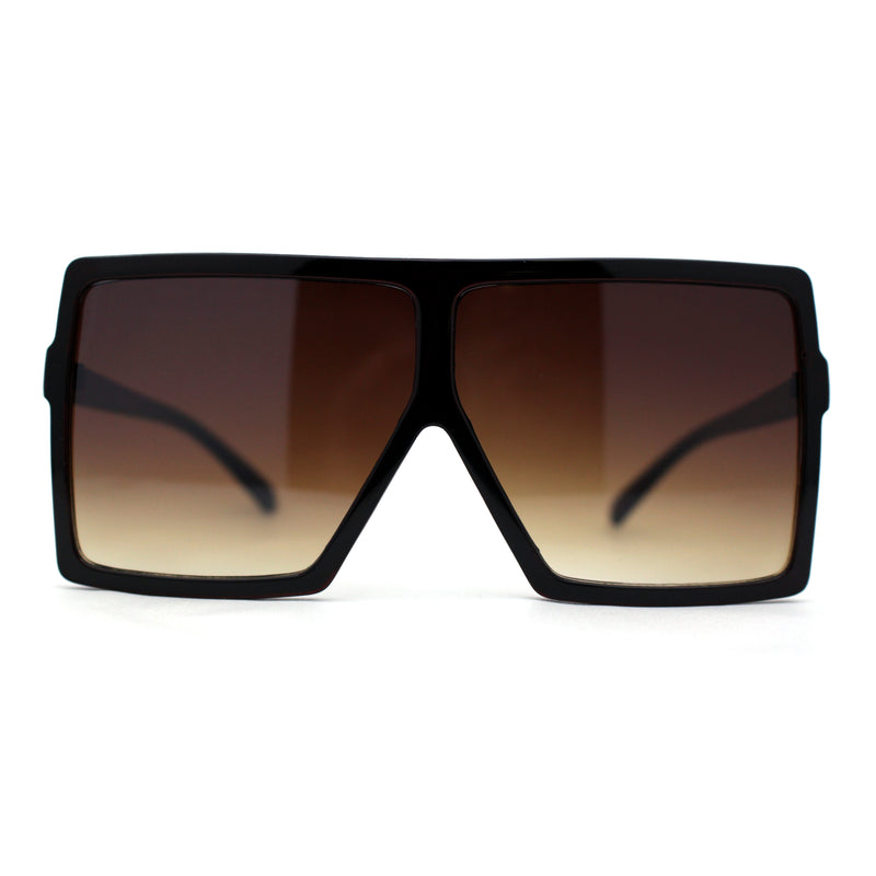 Flat Top Mobster Square Rectangle Oversize Plastic Sunglasses