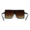Flat Top Mobster Square Rectangle Oversize Plastic Sunglasses