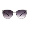 Womens Classic Metal Rim Large Cat Eye Fashion Sunglasses