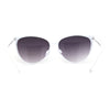 Womens Classic Metal Rim Large Cat Eye Fashion Sunglasses