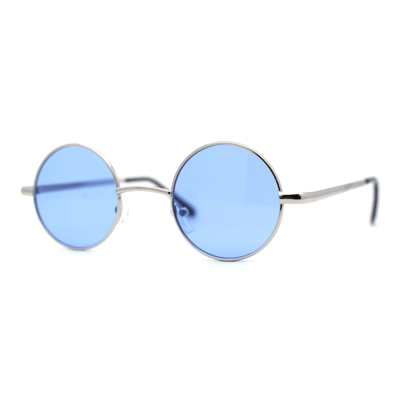 Retro Snug Small Round Circle Lens Hippie Sunglasses