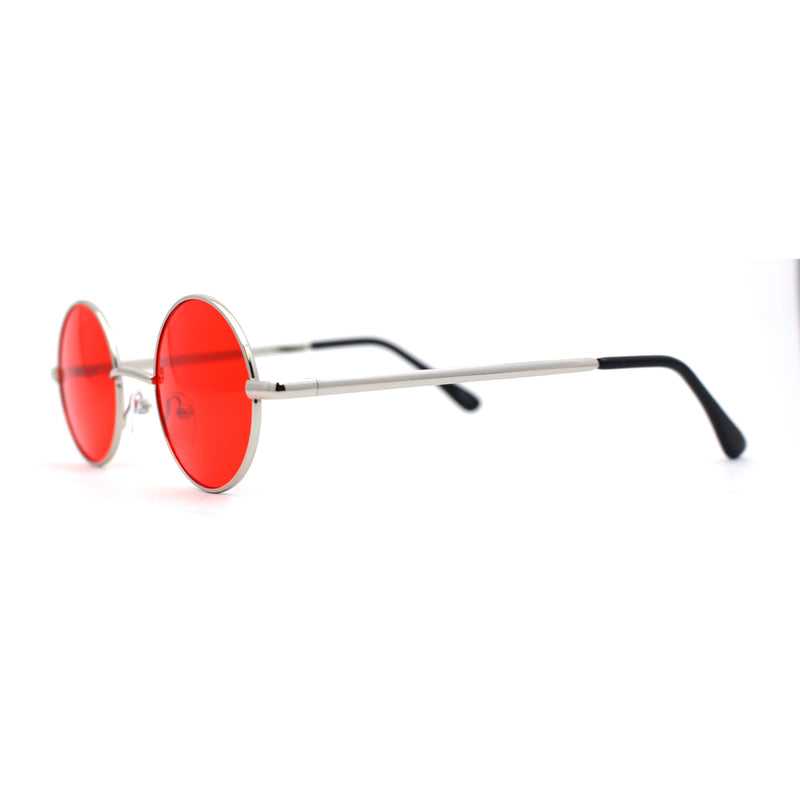 Retro Snug Small Round Circle Lens Hippie Sunglasses