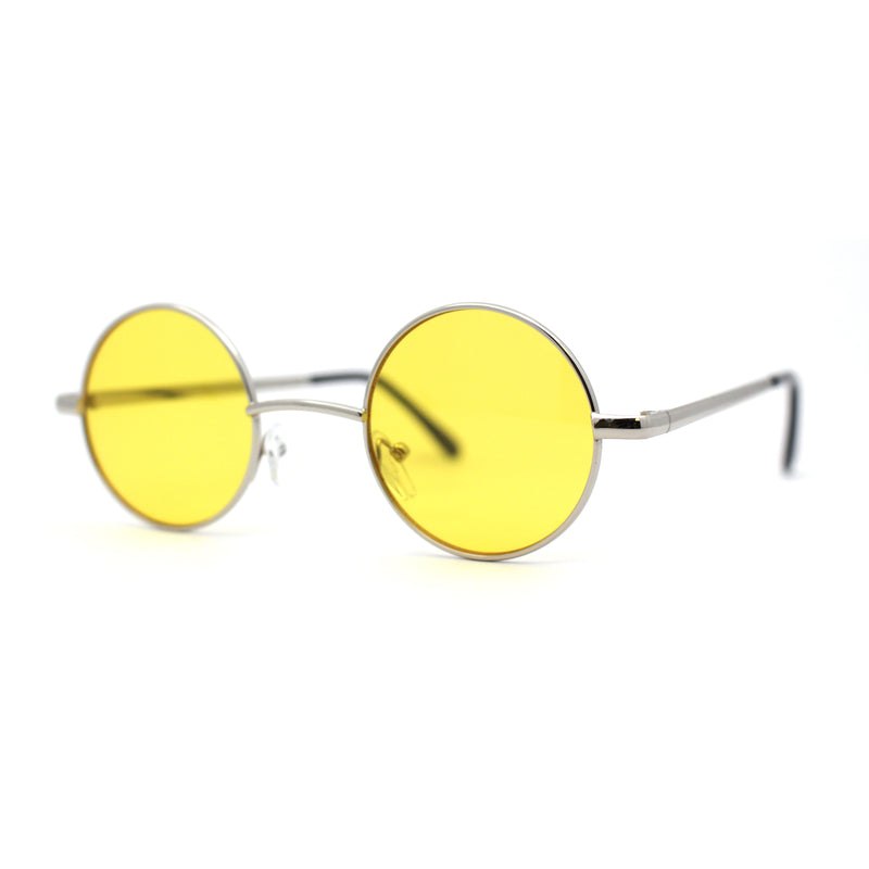 Retro Snug Small Round Circle Lens Hippie Sunglasses