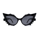 Womens Nugget Bevel Cut Chunky Cat Eye Sunglasses