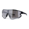 Mens Color Mirror Aerodynamic Block Shield Lens Plastic Sport Sunglasses