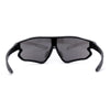 Mens Color Mirror Aerodynamic Block Shield Lens Plastic Sport Sunglasses