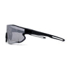 Mens Color Mirror Aerodynamic Block Shield Lens Plastic Sport Sunglasses