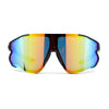 Mens Color Mirror Aerodynamic Block Shield Lens Plastic Sport Sunglasses