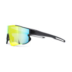 Mens Color Mirror Aerodynamic Block Shield Lens Plastic Sport Sunglasses