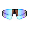 Mens Classic Oversized Block Shield Rimless Plastic Sport Sunglasses