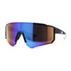 Mens Classic Oversized Block Shield Rimless Plastic Sport Sunglasses