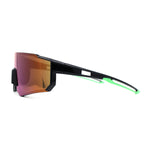 Mens Classic Oversized Block Shield Rimless Plastic Sport Sunglasses