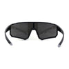 Mens Classic Oversized Block Shield Rimless Plastic Sport Sunglasses